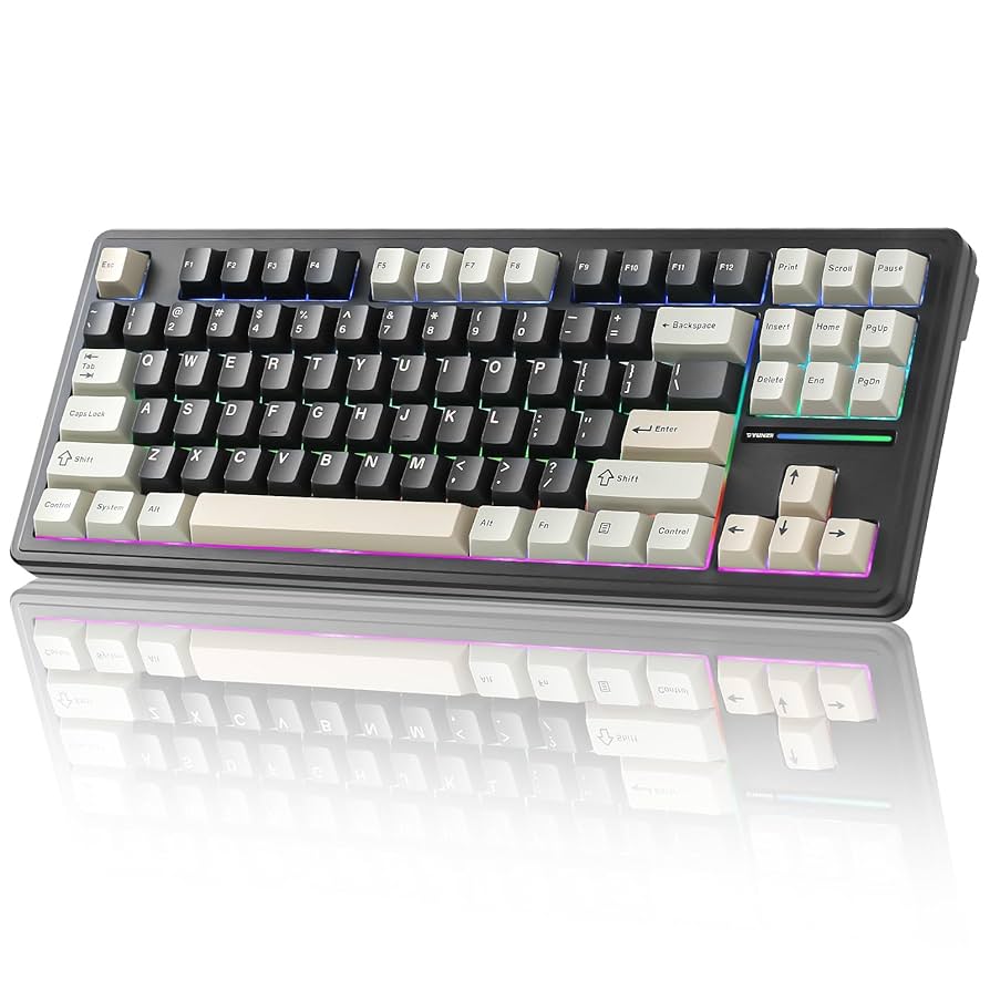 Yuni⭐︎ Amazon.com: YUNZII YZ87 Gasket Mechanical Keyboard,TKL